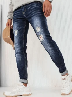 Jeansy Męskie>Dstreet Spodnie męskie granatowe UX3916