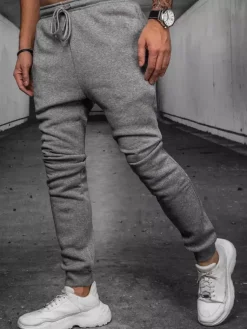 Spodnie Męskie>Dstreet Spodnie męskie jasnoszare UX3890