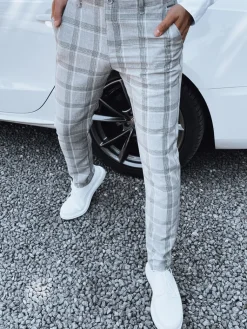 Wyjątkowe Okazje|Spodnie Męskie>Dstreet Spodnie męskie jasnoszare UX4405