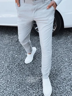 Wyjątkowe Okazje|Spodnie Męskie>Dstreet Spodnie męskie jasnoszare UX4382