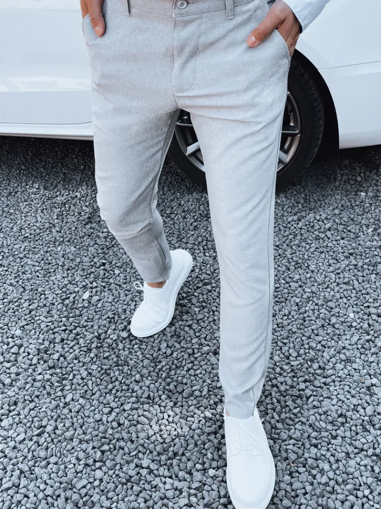 Wyjątkowe Okazje|Spodnie Męskie>Dstreet Spodnie męskie jasnoszare UX4382