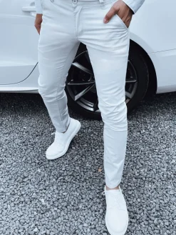 Spodnie Męskie>Dstreet Spodnie męskie jasnoszare UX4342