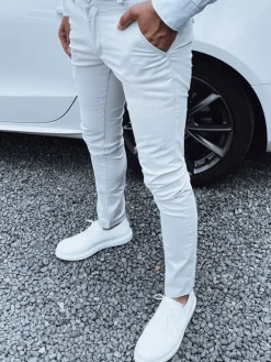 Spodnie Męskie>Dstreet Spodnie męskie jasnoszare UX4342