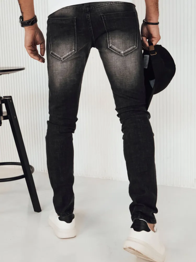 Jeansy Męskie|Spodnie Męskie>Dstreet Spodnie męskie jeansowe ciemnoszare UX4151