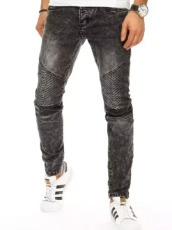 Jeansy Męskie>Dstreet Spodnie męskie jeansowe ciemnoszare UX2942