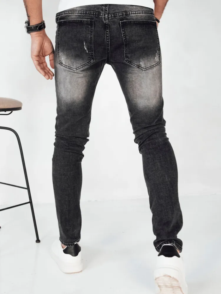 Spodnie Męskie|Jeansy Męskie>Dstreet Spodnie męskie jeansowe ciemnoszare UX4152