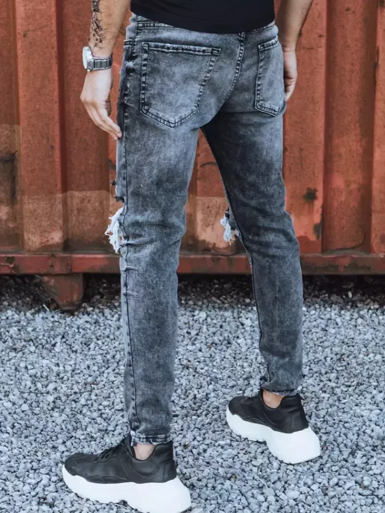 Spodnie Męskie|Jeansy Męskie>Dstreet Spodnie męskie jeansowe ciemnoszare UX3835