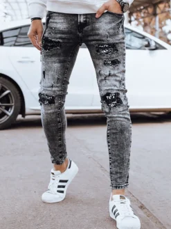Spodnie Męskie|Jeansy Męskie>Dstreet Spodnie męskie jeansowe czarne UX4322