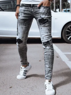 Jeansy Męskie|Spodnie Męskie>Dstreet Spodnie męskie jeansowe czarne UX4358