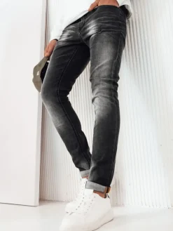 Jeansy Męskie>Dstreet Spodnie męskie jeansowe czarne UX4236