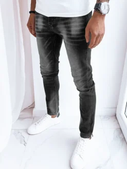 Spodnie Męskie|Jeansy Męskie>Dstreet Spodnie męskie jeansowe czarne UX3992