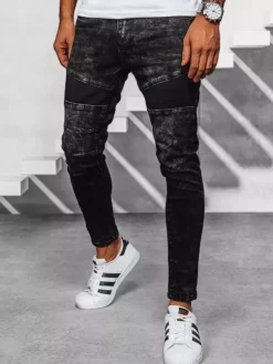 Spodnie Męskie|Jeansy Męskie>Dstreet Spodnie męskie jeansowe czarne UX3939