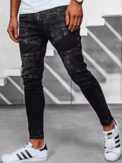 Spodnie Męskie|Jeansy Męskie>Dstreet Spodnie męskie jeansowe czarne UX3939