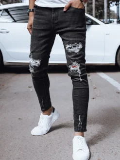 Spodnie Męskie|Jeansy Męskie>Dstreet Spodnie męskie jeansowe czarne UX4141