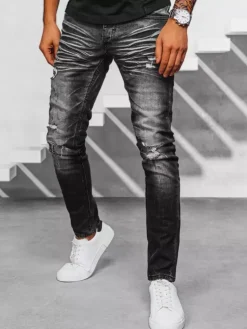 Spodnie Męskie|Jeansy Męskie>Dstreet Spodnie męskie jeansowe czarne UX3949