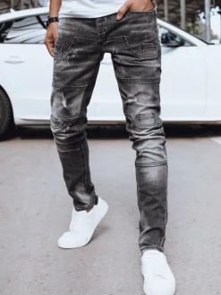 Jeansy Męskie|Spodnie Męskie>Dstreet Spodnie męskie jeansowe czarne UX4241