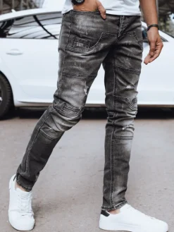 Jeansy Męskie|Spodnie Męskie>Dstreet Spodnie męskie jeansowe czarne UX4241