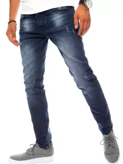 Jeansy Męskie>Dstreet Spodnie męskie jeansowe granatowe UX3826