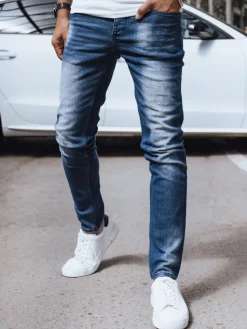 Jeansy Męskie>Dstreet Spodnie męskie jeansowe granatowe UX4227