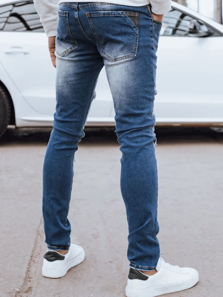 Jeansy Męskie|Spodnie Męskie>Dstreet Spodnie męskie jeansowe granatowe UX4226