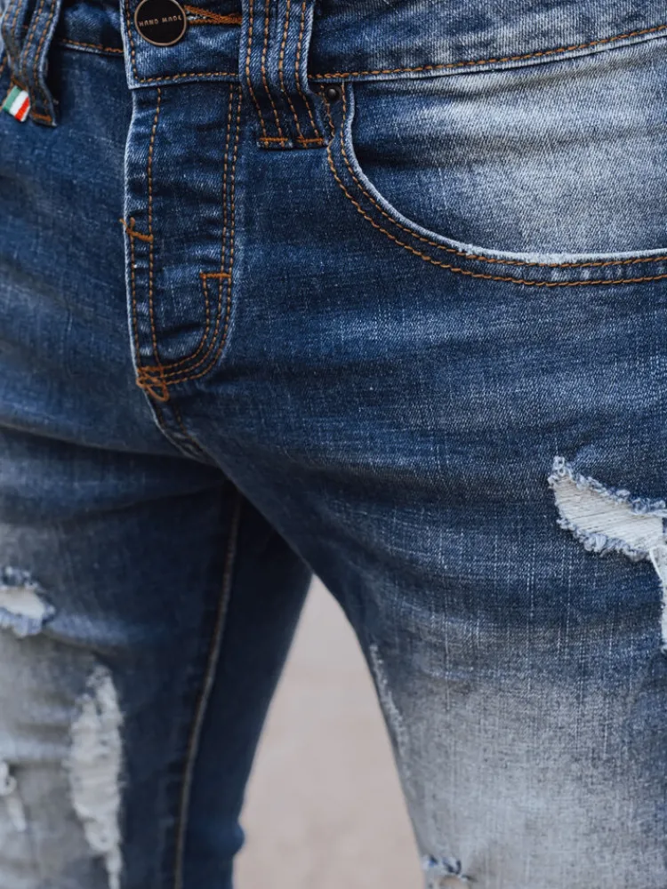 Jeansy Męskie|Spodnie Męskie>Dstreet Spodnie męskie jeansowe granatowe UX4226