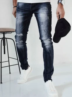 Spodnie Męskie|Jeansy Męskie>Dstreet Spodnie męskie jeansowe granatowe UX3993