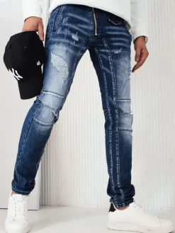 Spodnie Męskie|Jeansy Męskie>Dstreet Spodnie męskie jeansowe granatowe UX3828