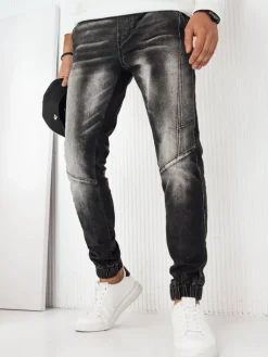 Spodnie Męskie|Jeansy Męskie>Dstreet Spodnie męskie jeansowe joggery czarne UX4253
