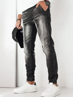 Spodnie Męskie|Jeansy Męskie>Dstreet Spodnie męskie jeansowe joggery czarne UX4253