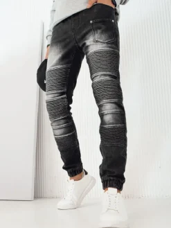Spodnie Męskie|Jeansy Męskie>Dstreet Spodnie męskie jeansowe joggery czarne UX4222