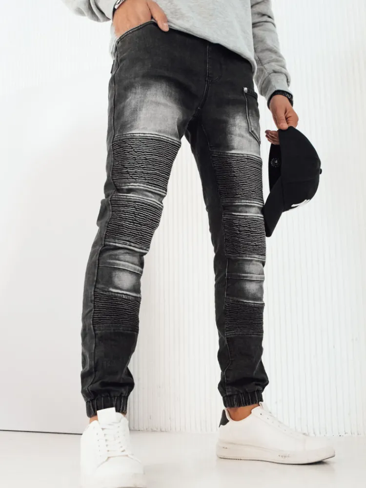 Spodnie Męskie|Jeansy Męskie>Dstreet Spodnie męskie jeansowe joggery czarne UX4222