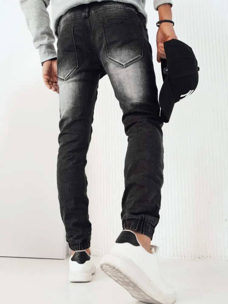Spodnie Męskie|Jeansy Męskie>Dstreet Spodnie męskie jeansowe joggery czarne UX4222