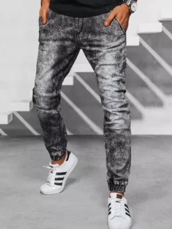 Spodnie Męskie|Jeansy Męskie>Dstreet Spodnie męskie jeansowe joggery czarne UX3943