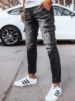 Spodnie Męskie|Jeansy Męskie>Dstreet Spodnie męskie jeansowe joggery czarne UX4038