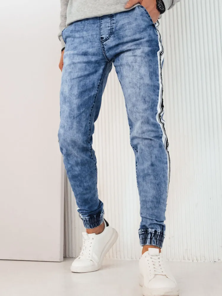 Spodnie Męskie|Jeansy Męskie>Dstreet Spodnie męskie jeansowe joggery niebieskie UX4224