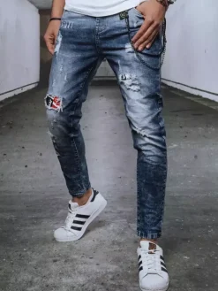 Spodnie Męskie|Jeansy Męskie>Dstreet Spodnie męskie jeansowe niebieskie UX3721