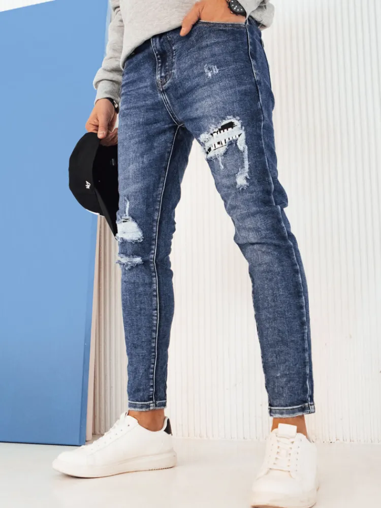 Spodnie Męskie|Jeansy Męskie>Dstreet Spodnie męskie jeansowe niebieskie UX4235