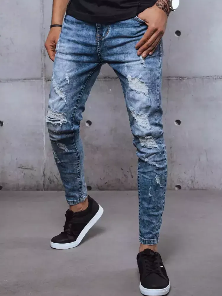Spodnie Męskie|Jeansy Męskie>Dstreet Spodnie męskie jeansowe niebieskie UX3593