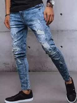 Spodnie Męskie|Jeansy Męskie>Dstreet Spodnie męskie jeansowe niebieskie UX3593