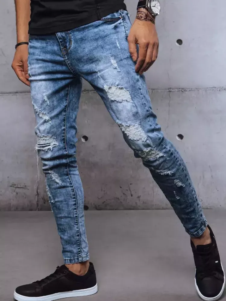 Spodnie Męskie|Jeansy Męskie>Dstreet Spodnie męskie jeansowe niebieskie UX3593