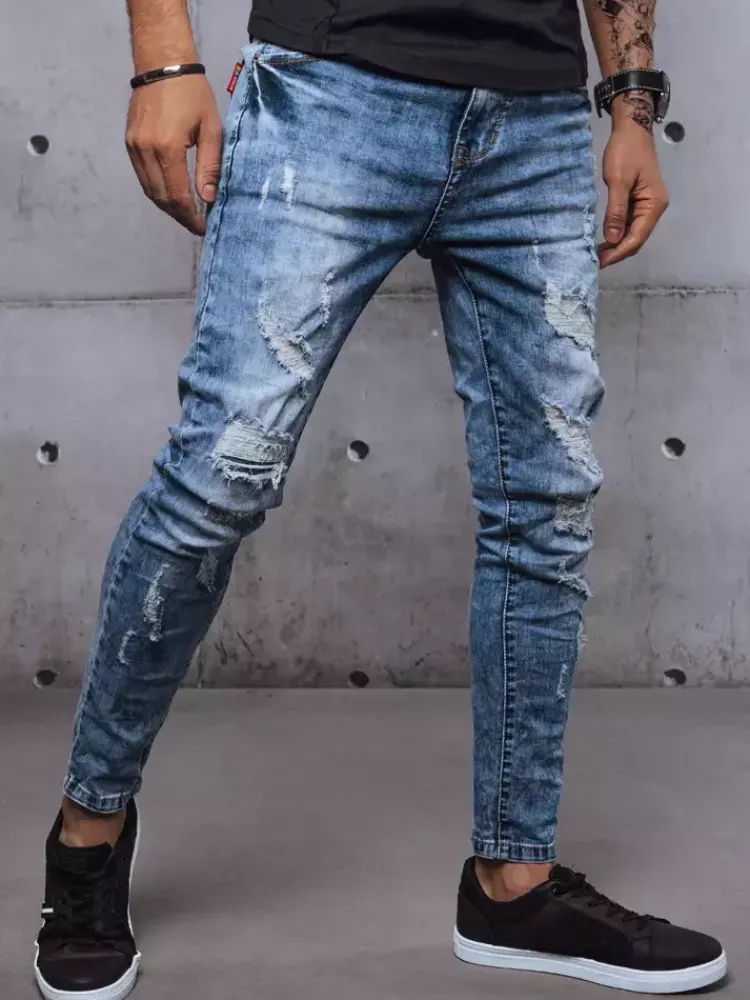 Spodnie Męskie|Jeansy Męskie>Dstreet Spodnie męskie jeansowe niebieskie UX3593