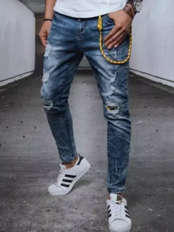 Spodnie Męskie|Jeansy Męskie>Dstreet Spodnie męskie jeansowe niebieskie UX3717