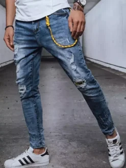 Spodnie Męskie|Jeansy Męskie>Dstreet Spodnie męskie jeansowe niebieskie UX3717