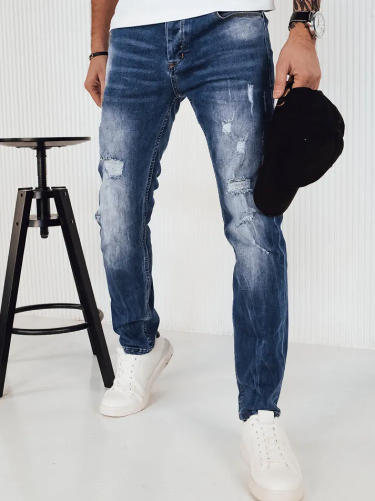 Spodnie Męskie|Jeansy Męskie>Dstreet Spodnie męskie jeansowe niebieskie UX4143