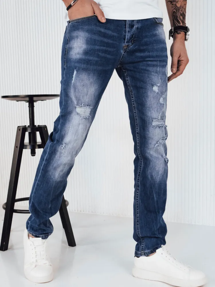 Spodnie Męskie|Jeansy Męskie>Dstreet Spodnie męskie jeansowe niebieskie UX4143