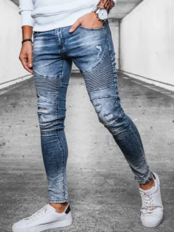 Spodnie Męskie|Jeansy Męskie>Dstreet Spodnie męskie jeansowe niebieskie UX4097