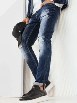 Spodnie Męskie|Jeansy Męskie>Dstreet Spodnie męskie jeansowe niebieskie UX4225