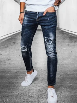 Spodnie Męskie|Jeansy Męskie>Dstreet Spodnie męskie jeansowe niebieskie UX4092