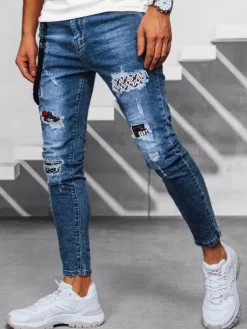 Spodnie Męskie|Jeansy Męskie>Dstreet Spodnie męskie jeansowe niebieskie UX3933