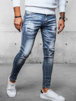 Spodnie Męskie|Jeansy Męskie>Dstreet Spodnie męskie jeansowe niebieskie UX4081